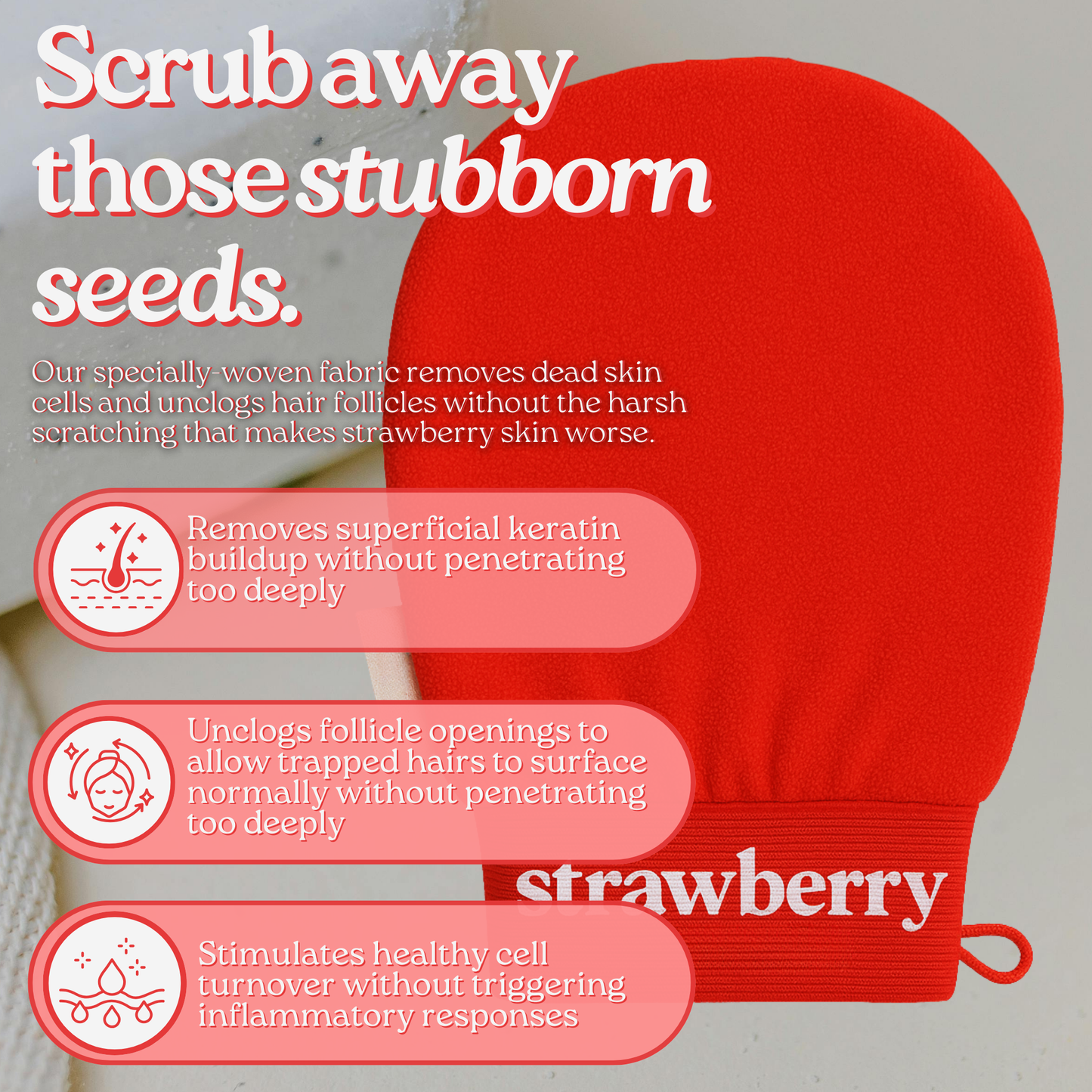 StrawberrySkincare™ - Soothing Scrub Mittens